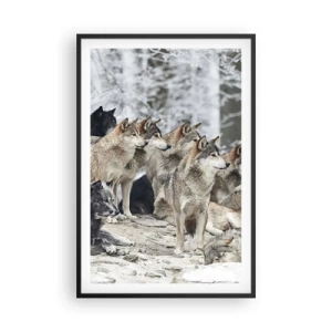Plakat i sort ramme - Familie og venner - 61x91 cm
