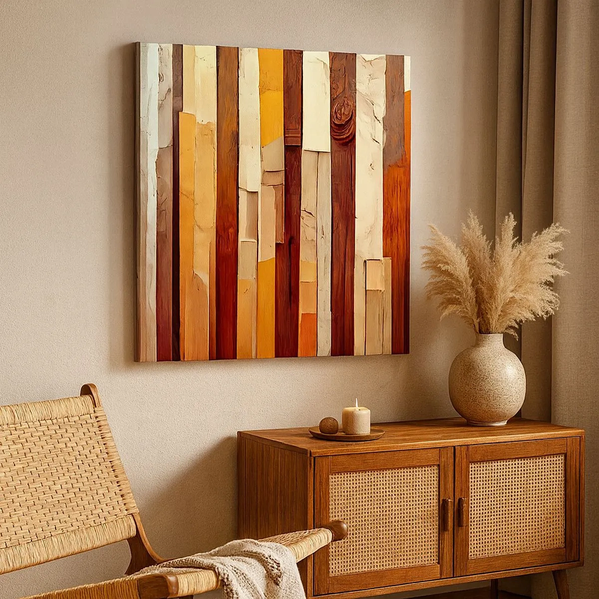 Lærredstryk - Billede på lærred - Hymne af skovens træer - 30x30 cm