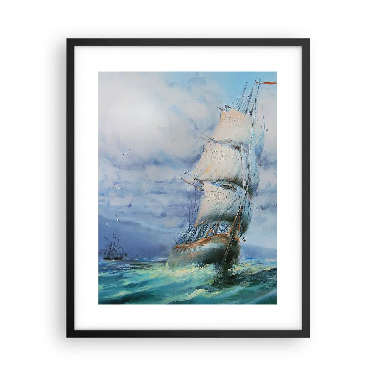 Plakat i sort ramme - God vind - 40x50 cm