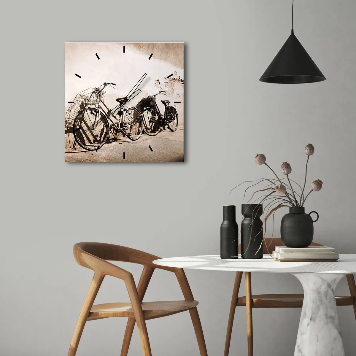 Vægur, Uret - Uforglemmelig charme fra fortiden - 40x40 cm