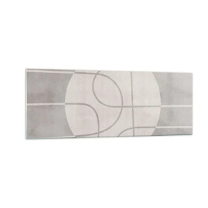 Billede på glas - Cirkulær og lige frem - 140x50 cm