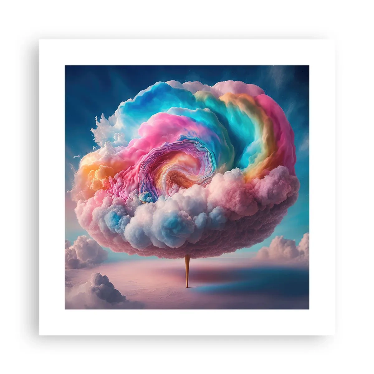 Plakat - En drøm om en forlystelsespark - 40x40 cm