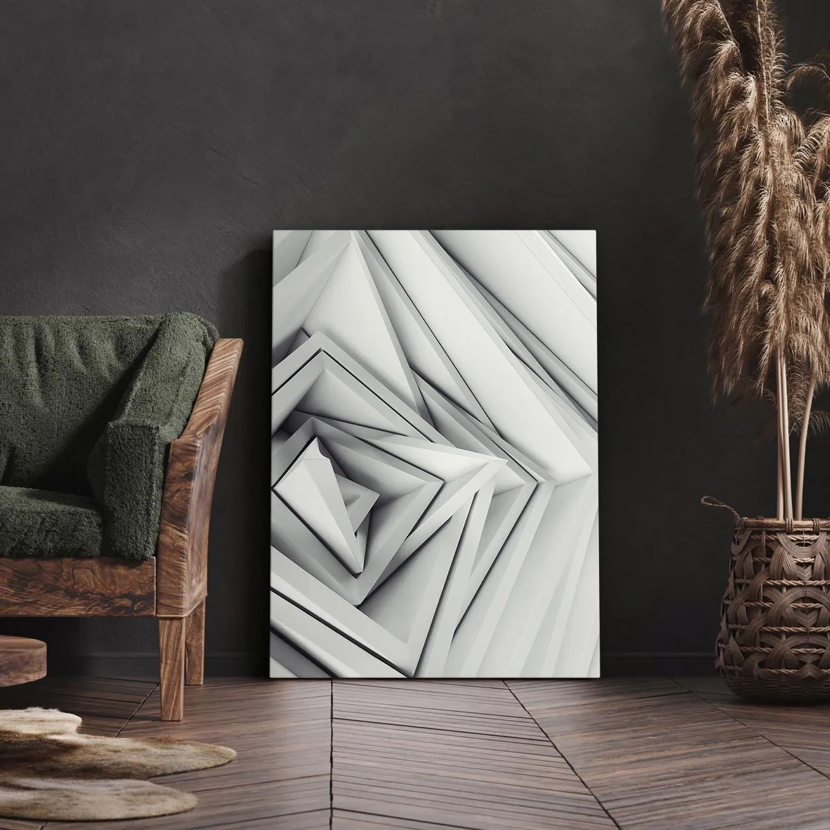 Lærredstryk - Billede på lærred - Skarpe vinkler knopper - 50x70 cm