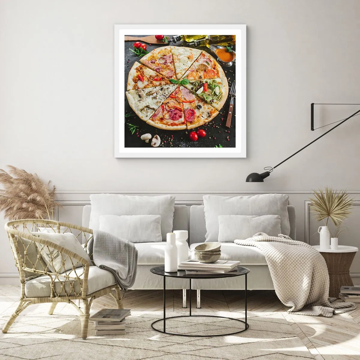 Plakat i hvid ramme - Et udvalg af smagsvarianter - 60x60 cm