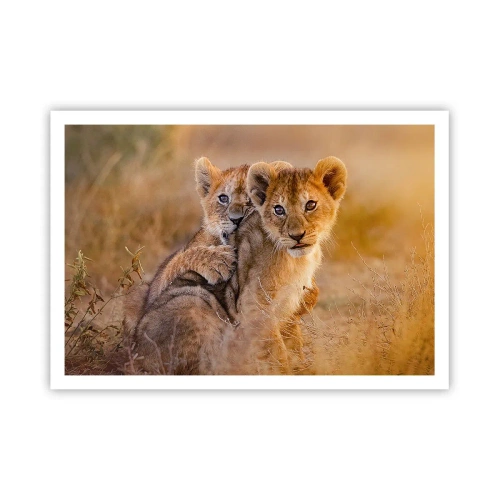 Plakat - Forstyr ikke! Vi har det sjovt - 100x70 cm