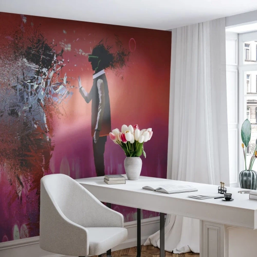 Fototapet Selvklæbende Deluxe Sticker - Er det muligt at se ind i sig selv? - Abstraktion, Stykke, Mennesker - 150x105 cm