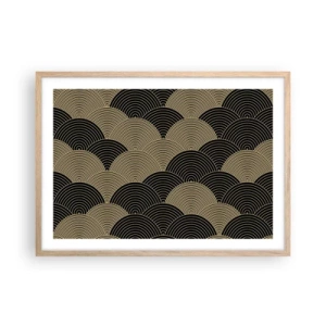 Plakat i ramme af lyst egetræ - Enhed i mangfoldighed - 70x50 cm