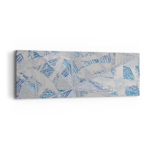 Lærredstryk - Billede på lærred - I en gråblå labyrint - 90x30 cm