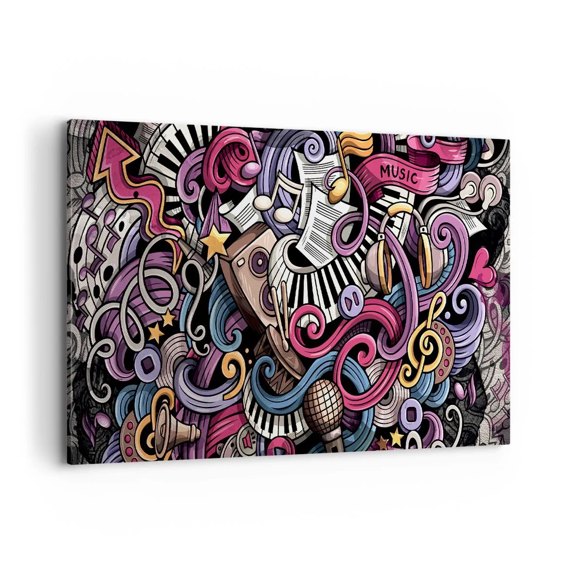 Lærredstryk - Billede på lærred - Kompliceret melodi - 120x80 cm