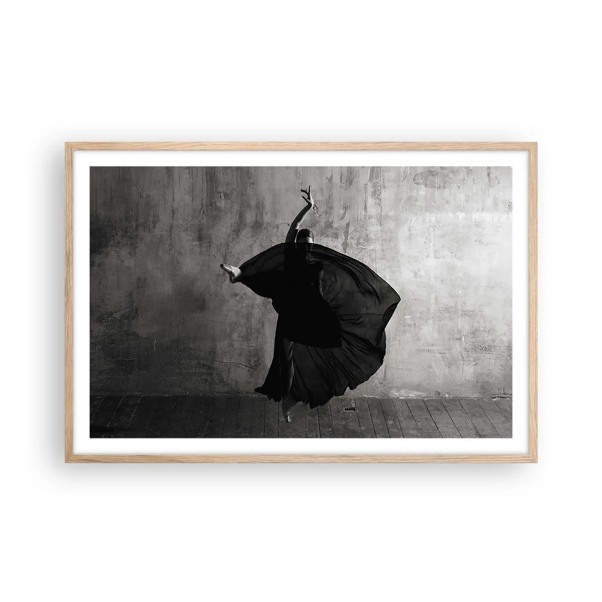 Plakat i ramme af lyst egetræ - Passioneret bælte - 91x61 cm