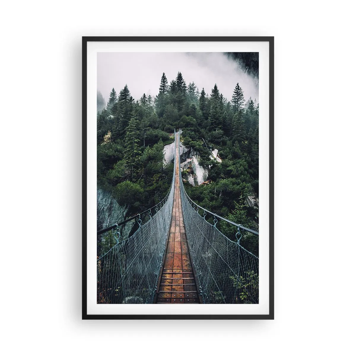 Plakat i sort ramme - Kun for ørne - 61x91 cm