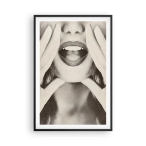 Plakat i sort ramme - Jeg er på vej! - 61x91 cm