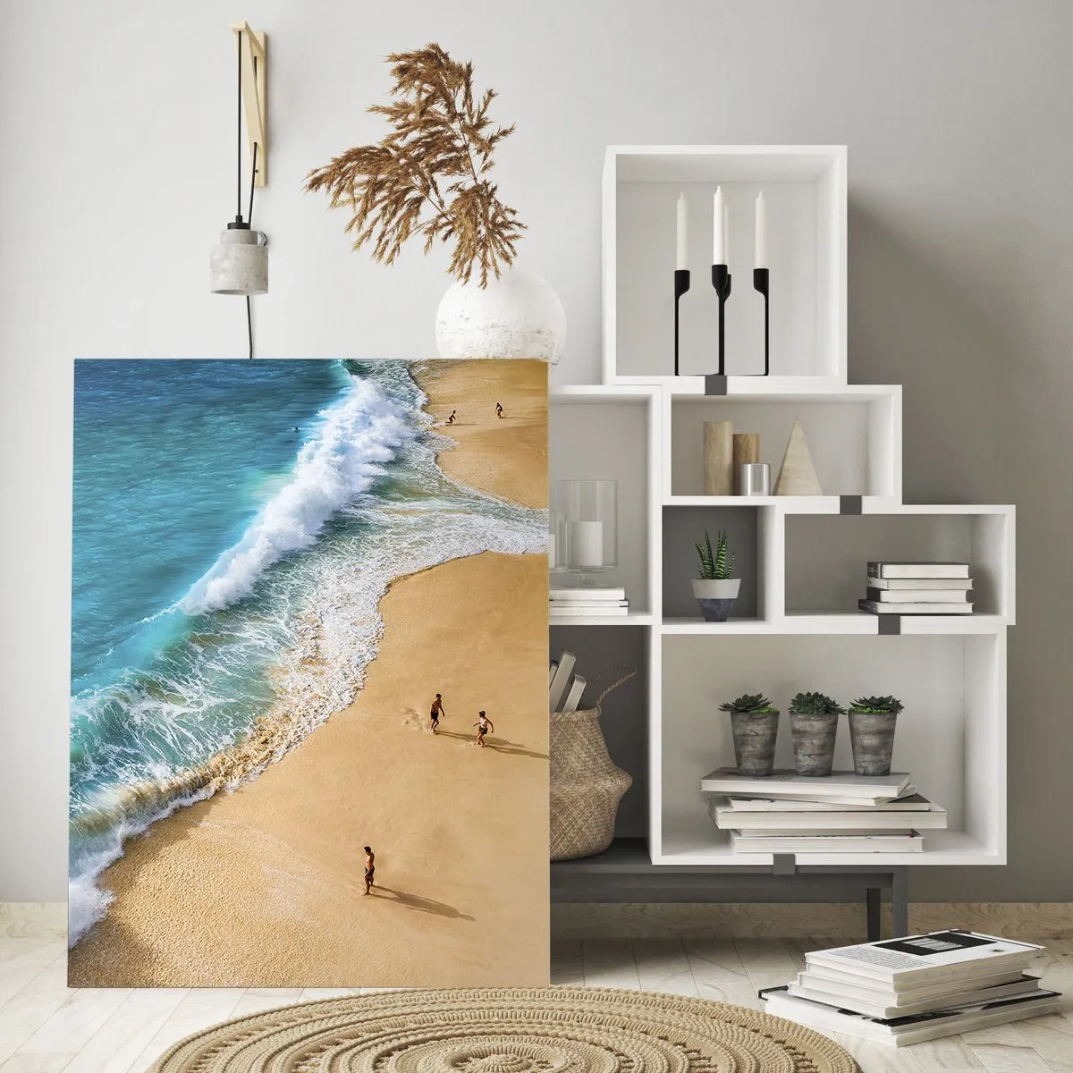 Billede på glas - Og så solen, stranden... - 50x70 cm