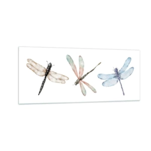 Billede på glas - Vægtløse guldsmede - 100x40 cm