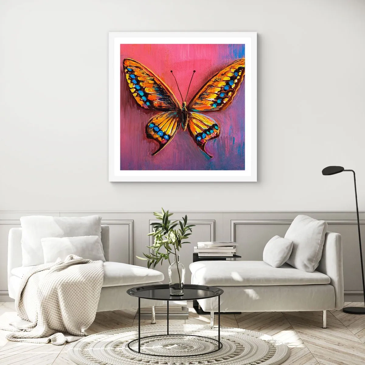 Plakat i hvid ramme - Naturens juvel - 30x30 cm