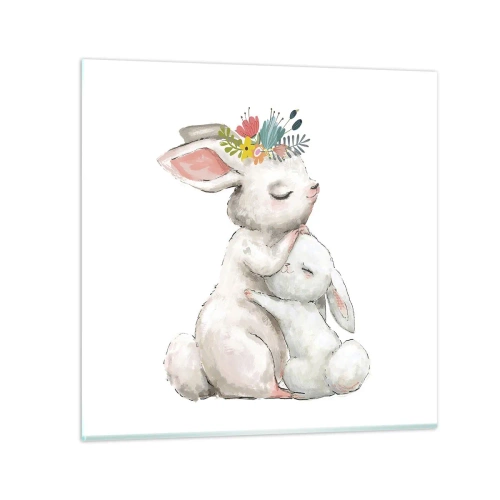 Billede på glas - Der er intet sted som hos mor - 50x50 cm