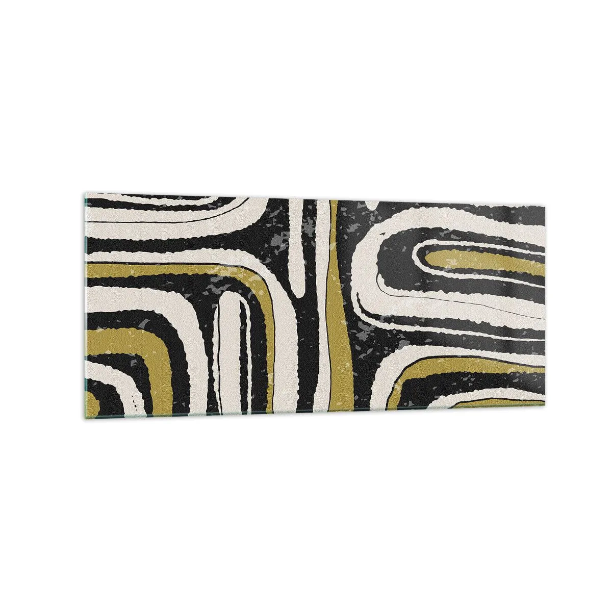 Billede på glas - Komposition: stier og gyder - 120x50 cm