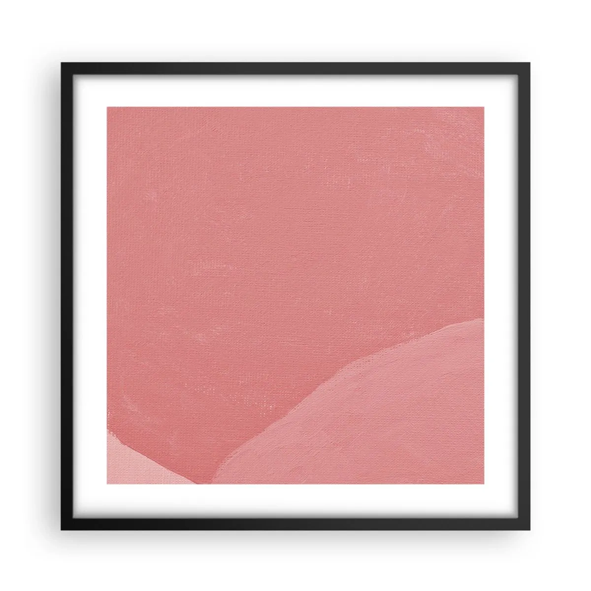 Plakat i sort ramme - Organisk komposition i pink - 50x50 cm
