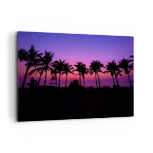 Lærredstryk - Billede på lærred - En aften under palmerne - 120x80 cm