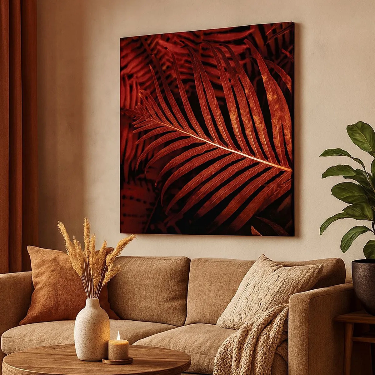 Lærredstryk - Billede på lærred - Livets varme - 30x30 cm