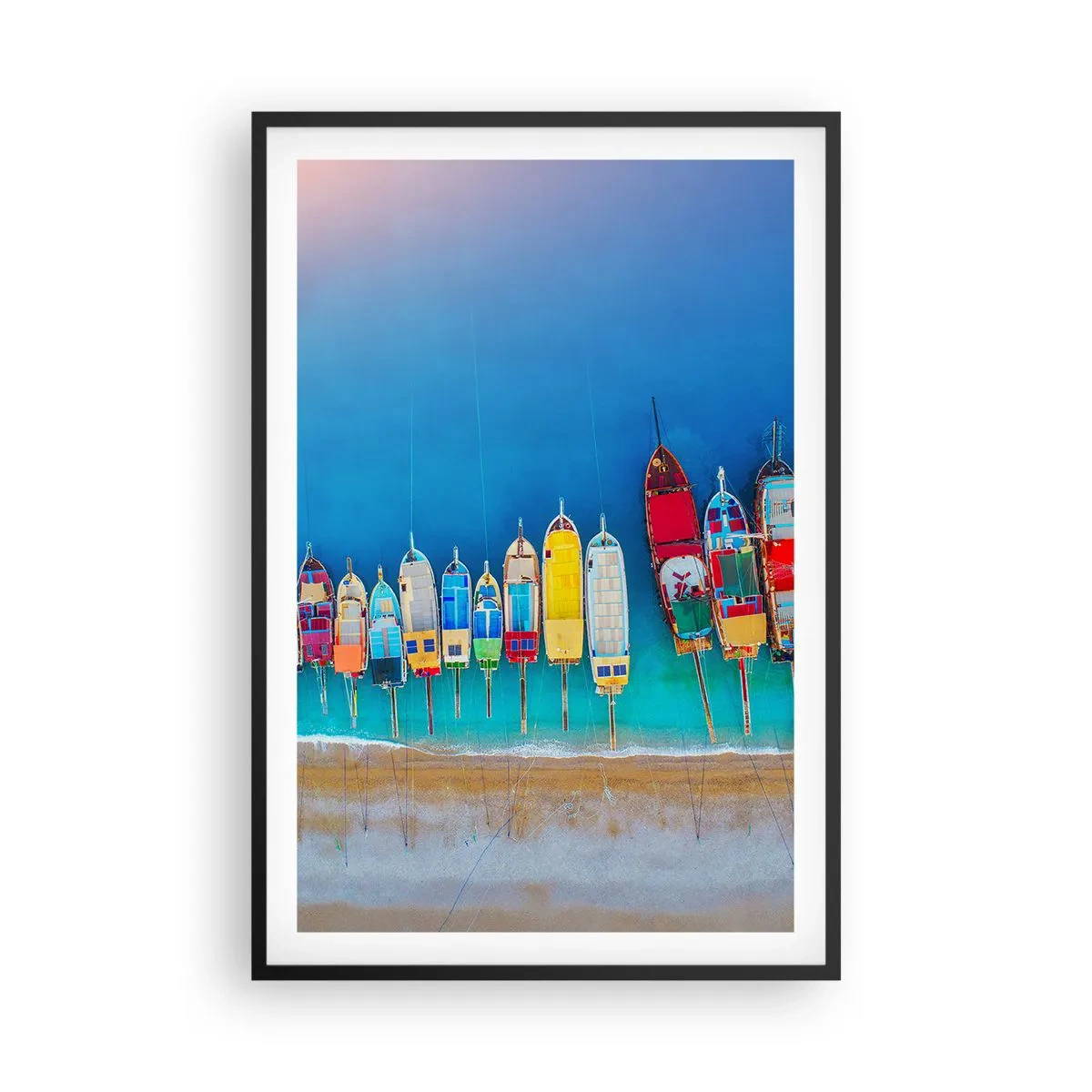 Plakat i sort ramme - Fra et fugleperspektiv - 61x91 cm