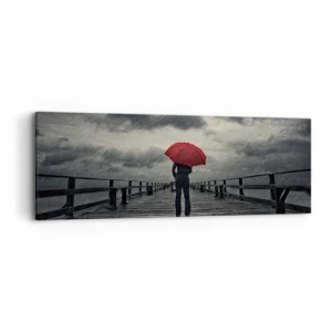 Lærredstryk - Billede på lærred - Det er ingenting, hvis det regner - 90x30 cm