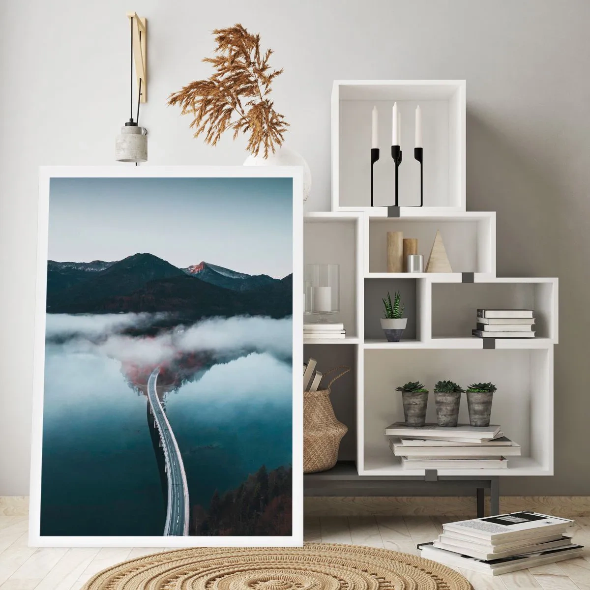 Plakat - Over vand så glat som et spejl - 30x40 cm