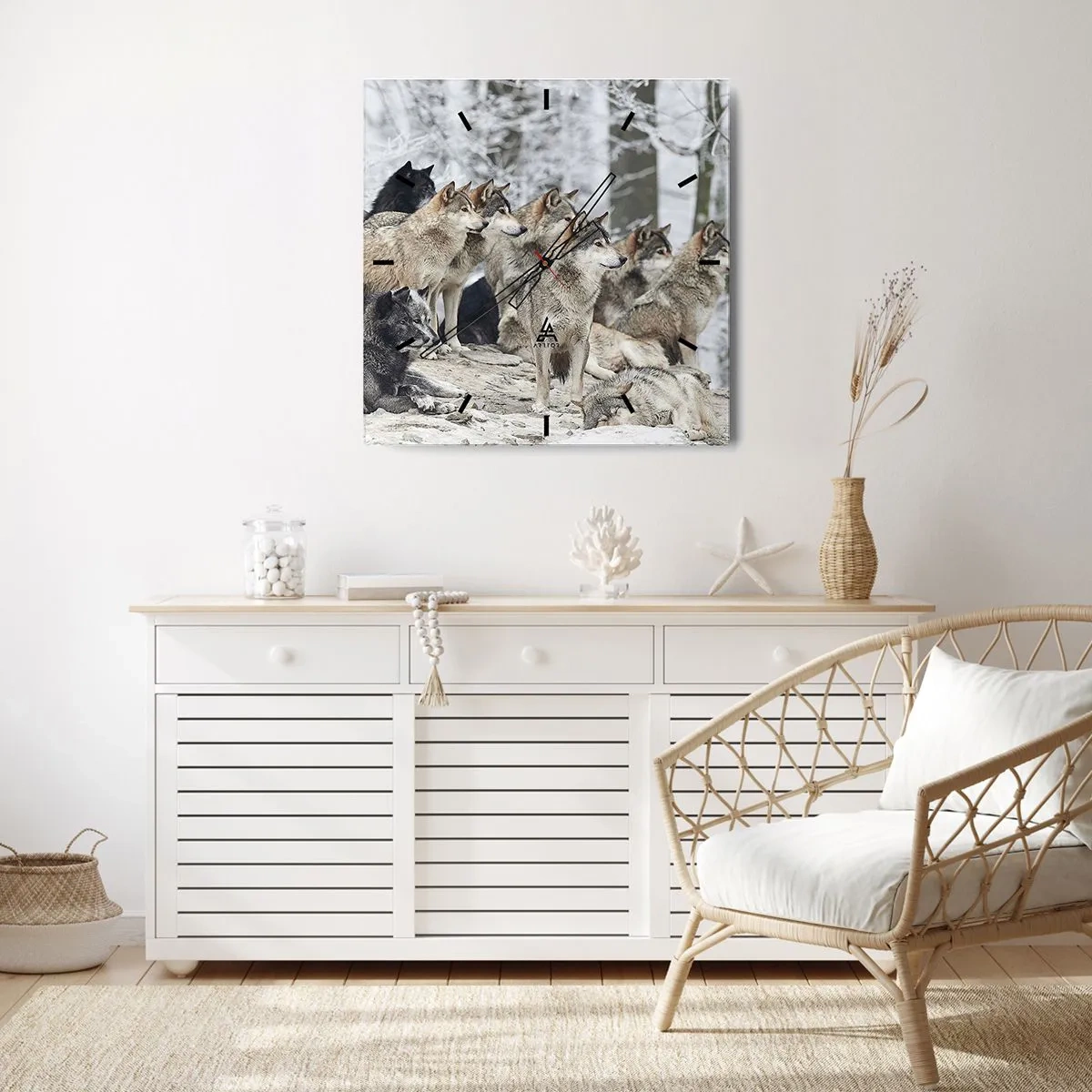 Vægur, Uret - Familie og venner - 30x30 cm