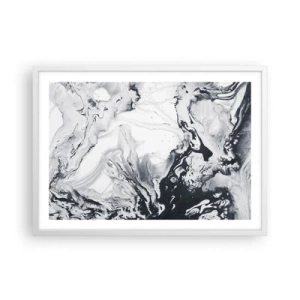 Plakat i hvid ramme - Jordens indre - 70x50 cm