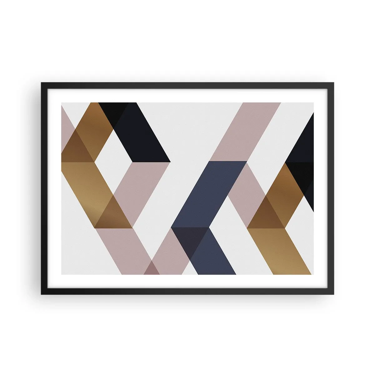 Plakat i sort ramme - Planer og vinkler - 70x50 cm