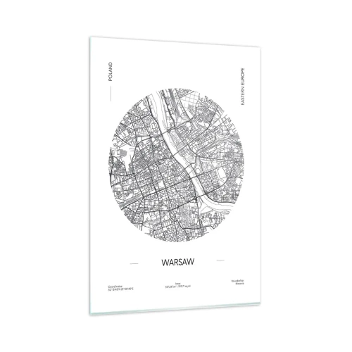 Billede på glas - Warszawas anatomi - 80x120 cm