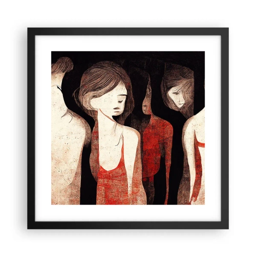 Plakat i sort ramme - Mørkets madonnaer - 40x40 cm