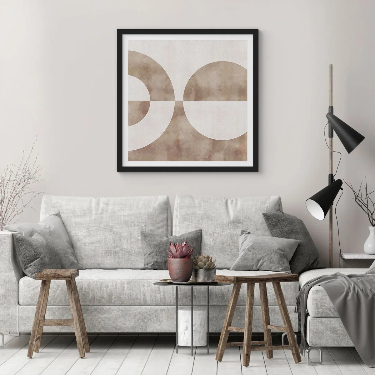 Plakat i sort ramme - Ligheder og forskelle - 50x50 cm