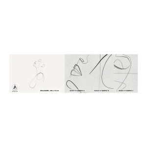 Prøve Fototapet Premium Canvas - Sløjfet i drømme - Kvinde, Grafik, Stykke - 100x30 cm