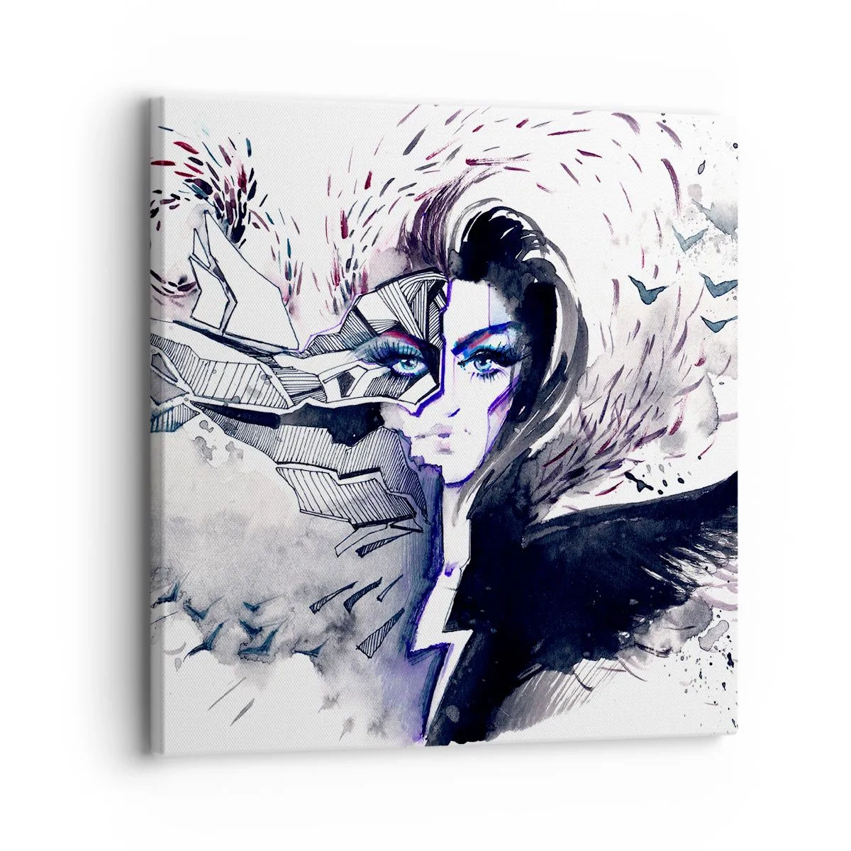 Lærredstryk - Billede på lærred - Dæmonisk og smuk - 30x30 cm
