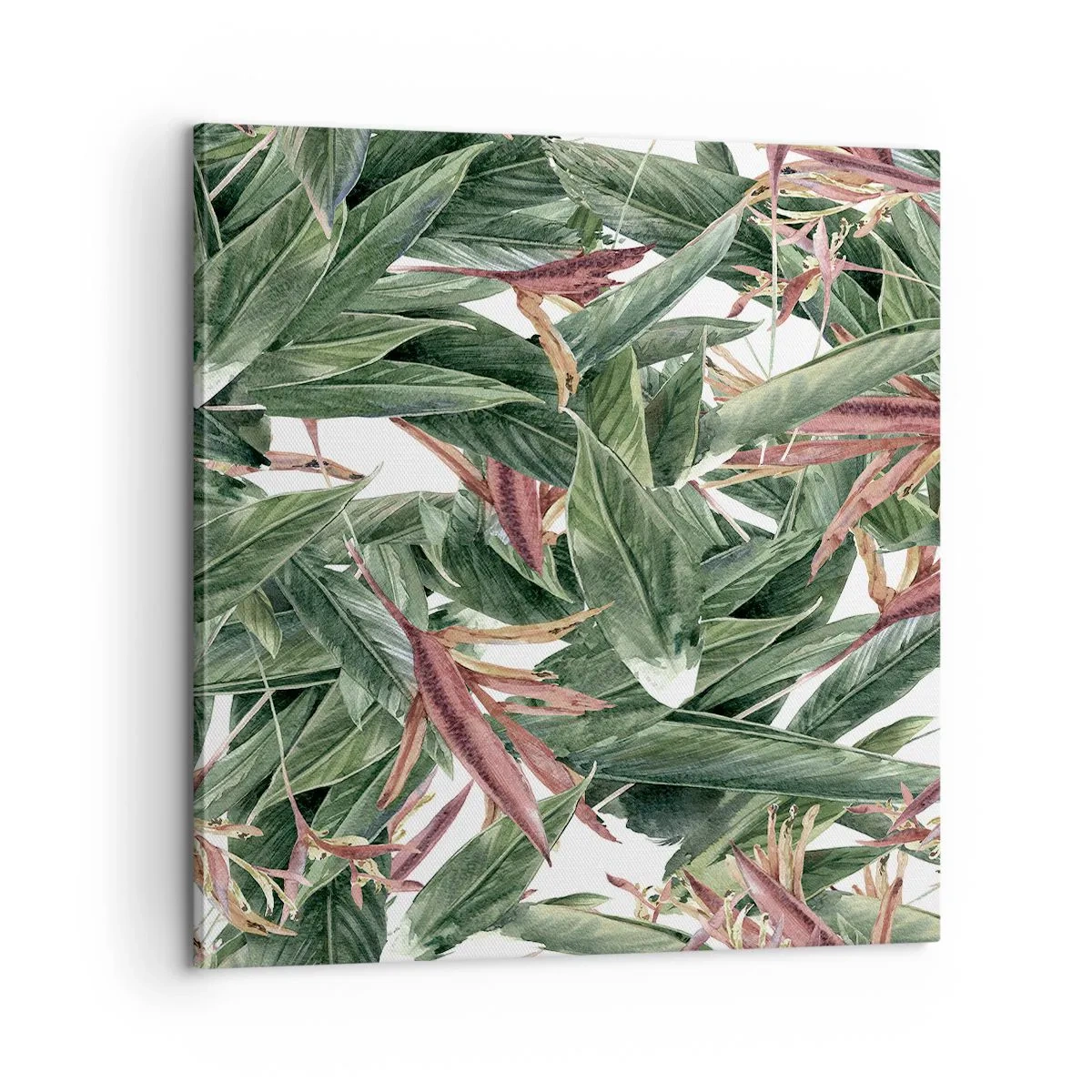 Lærredstryk - Billede på lærred - Smaragd- og syrenbuskads - 60x60 cm