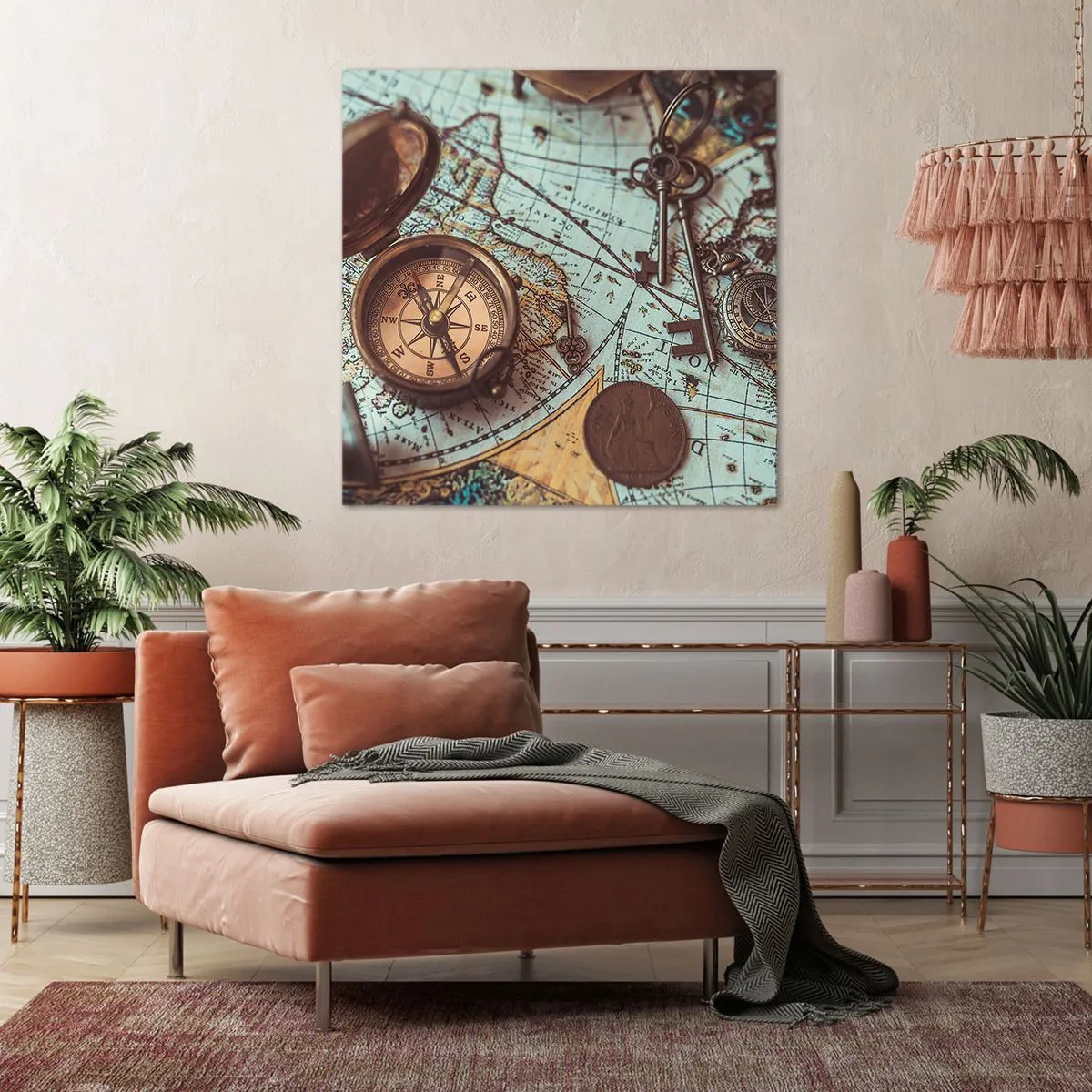 Lærredstryk - Billede på lærred - For eventyreren - 70x70 cm