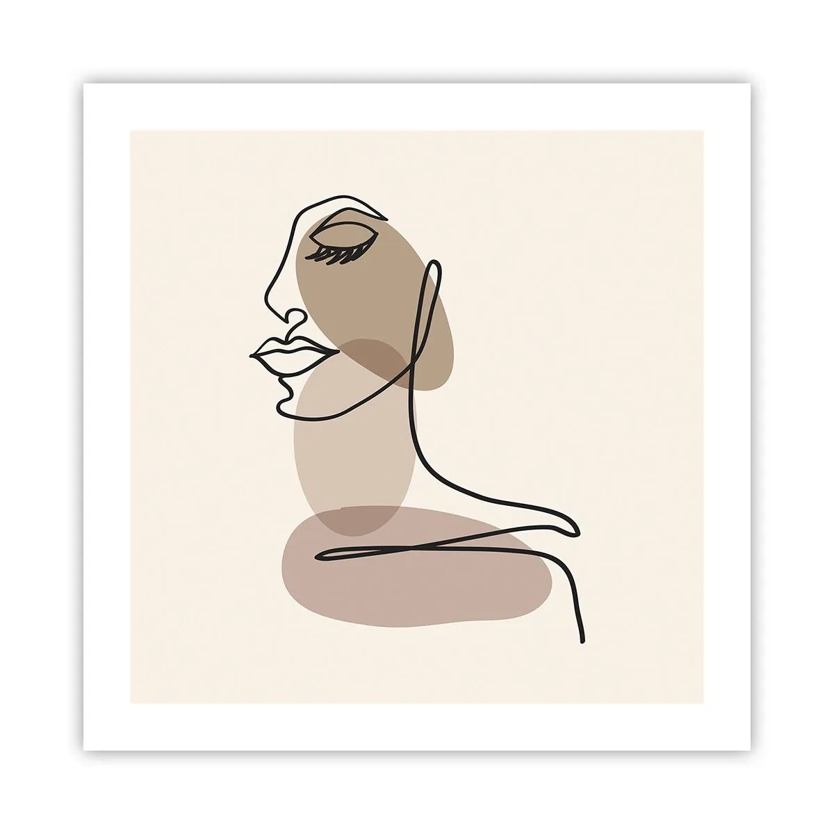 Plakat - En vis linje af skønhed - 50x50 cm