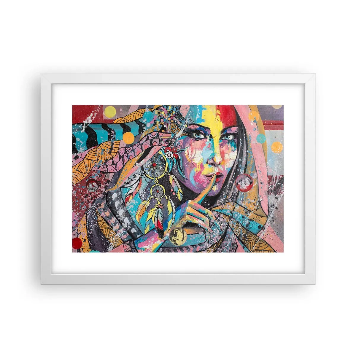 Plakat i hvid ramme - Vær tavs, indtil du forstår - 40x30 cm