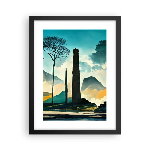 Plakat i sort ramme - Stadig højere og højere - 30x40 cm