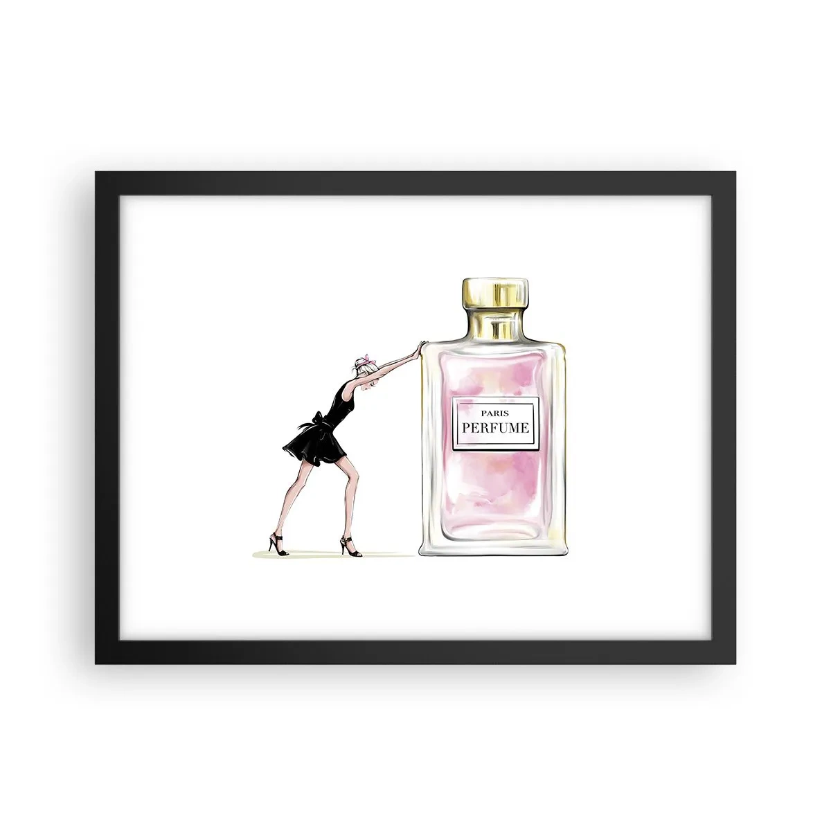 Plakat i sort ramme - Essensen af kvindelighed - 40x30 cm