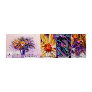 Prøve Fototapet Premium Sand - Dufter sødt, ser sødt ud - Blomster i en vase, Stykke, Buket blomster - 100x30 cm