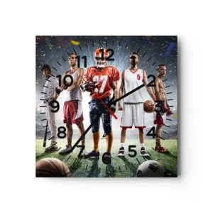 Vægur, Uret - Gladiatorer på spillepladsen - 30x30 cm