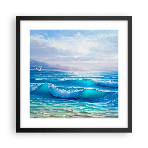 Plakat i sort ramme - Giver trøst - 40x40 cm