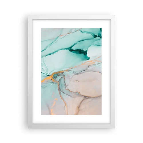 Plakat i hvid ramme - Dans af former og farver - 30x40 cm