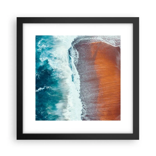 Plakat i sort ramme - Et strejf af havet - 30x30 cm