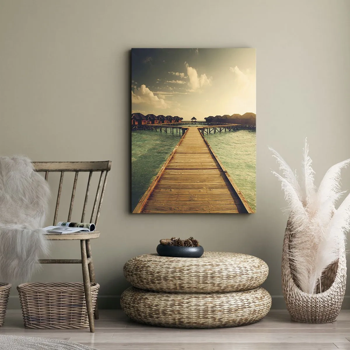 Lærredstryk - Billede på lærred - En varm invitation - 50x70 cm