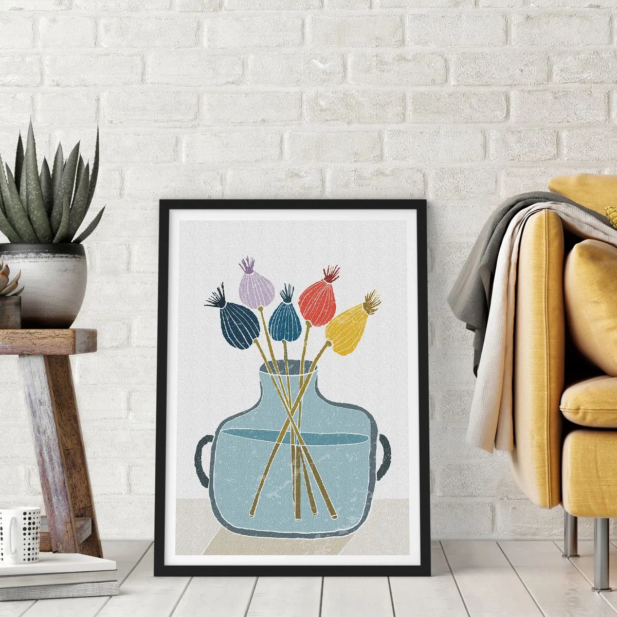 Plakat i sort ramme - Som et valmuefrø - 30x40 cm