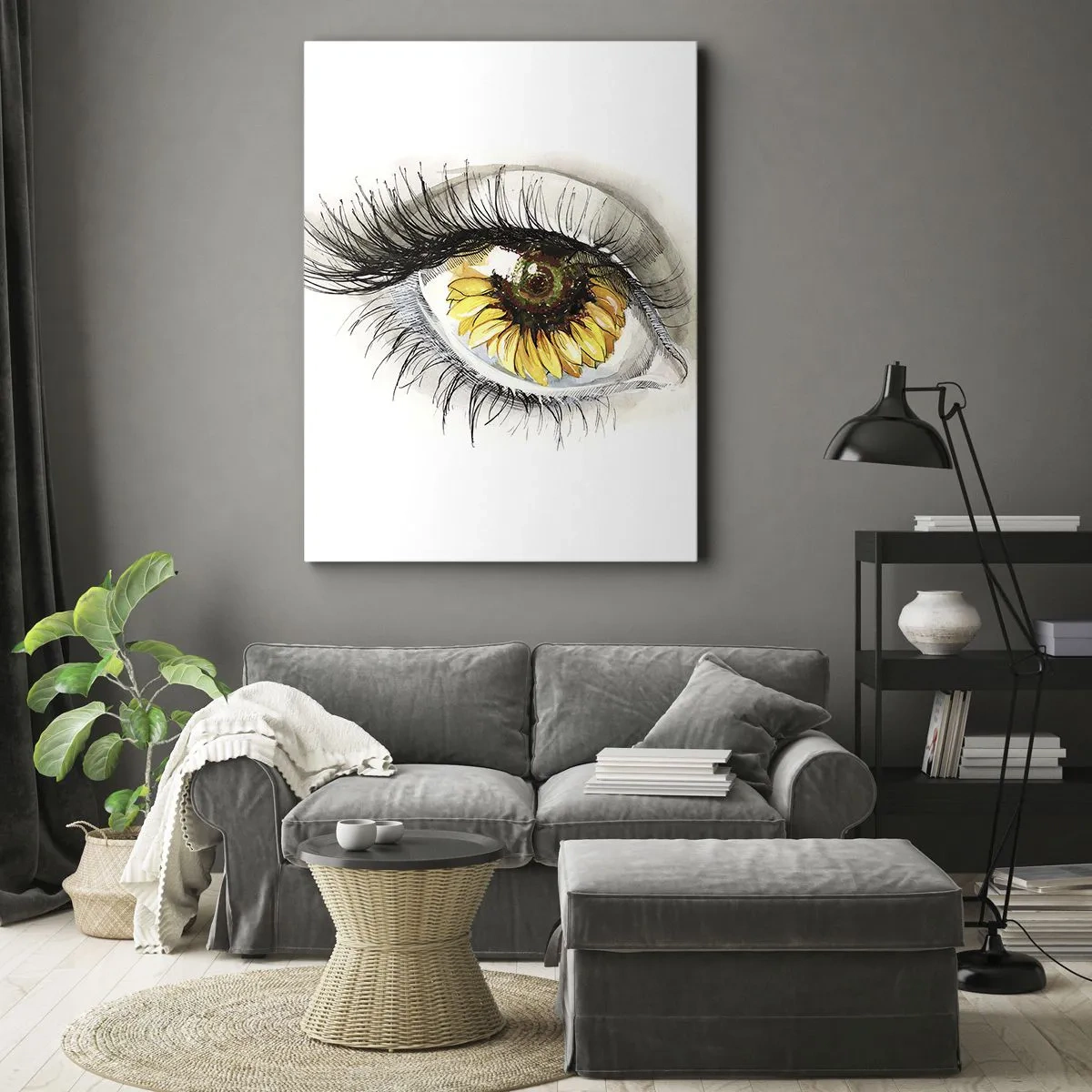 Lærredstryk - Billede på lærred - Et look lige så varmt som sommeren - 50x70 cm