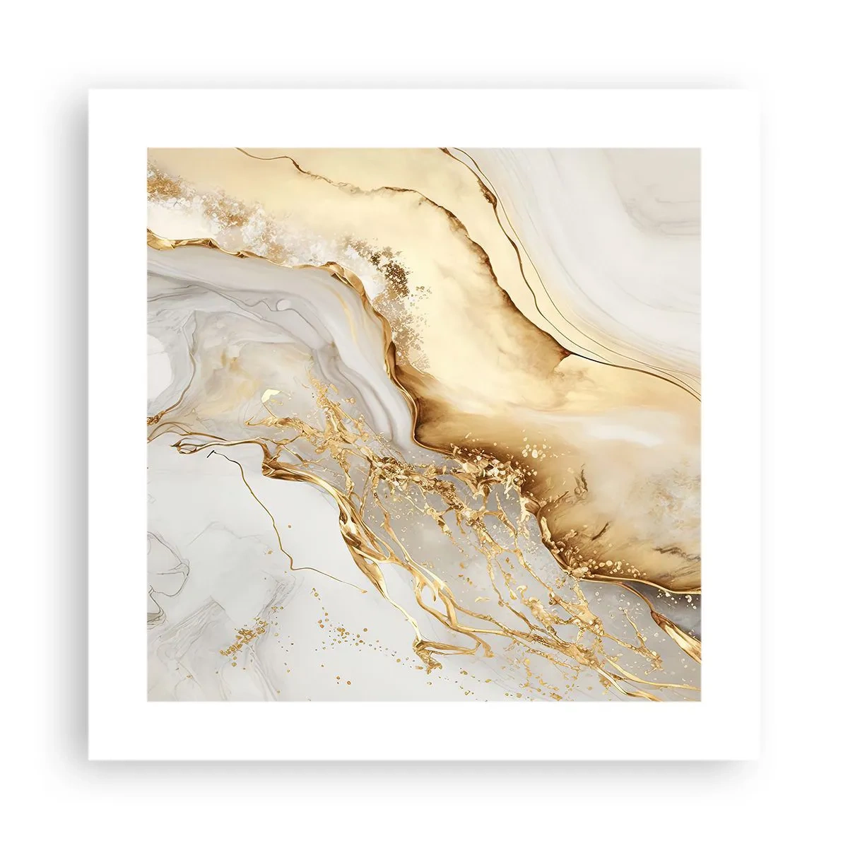 Plakat - Abstraktion: skønhed og godhed - 40x40 cm